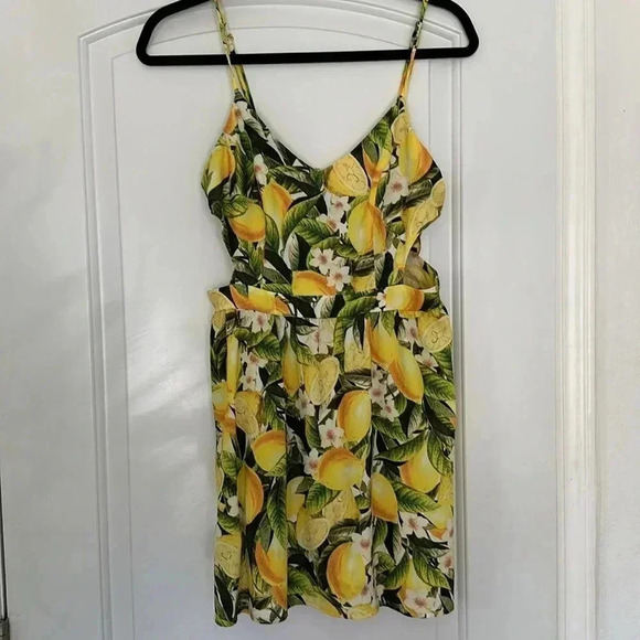 Show Me Your Mumu Piper Dress Citrus Lemons Sz M - Picture 7 of 14